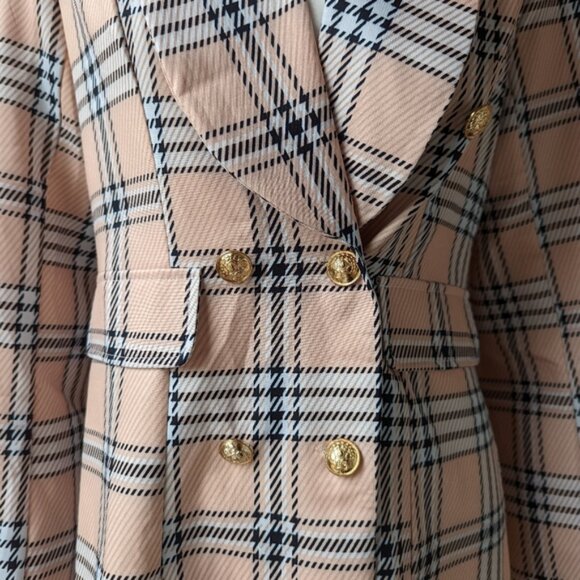 NWT Plaid button down blazer jacket - Picture 3 of 5